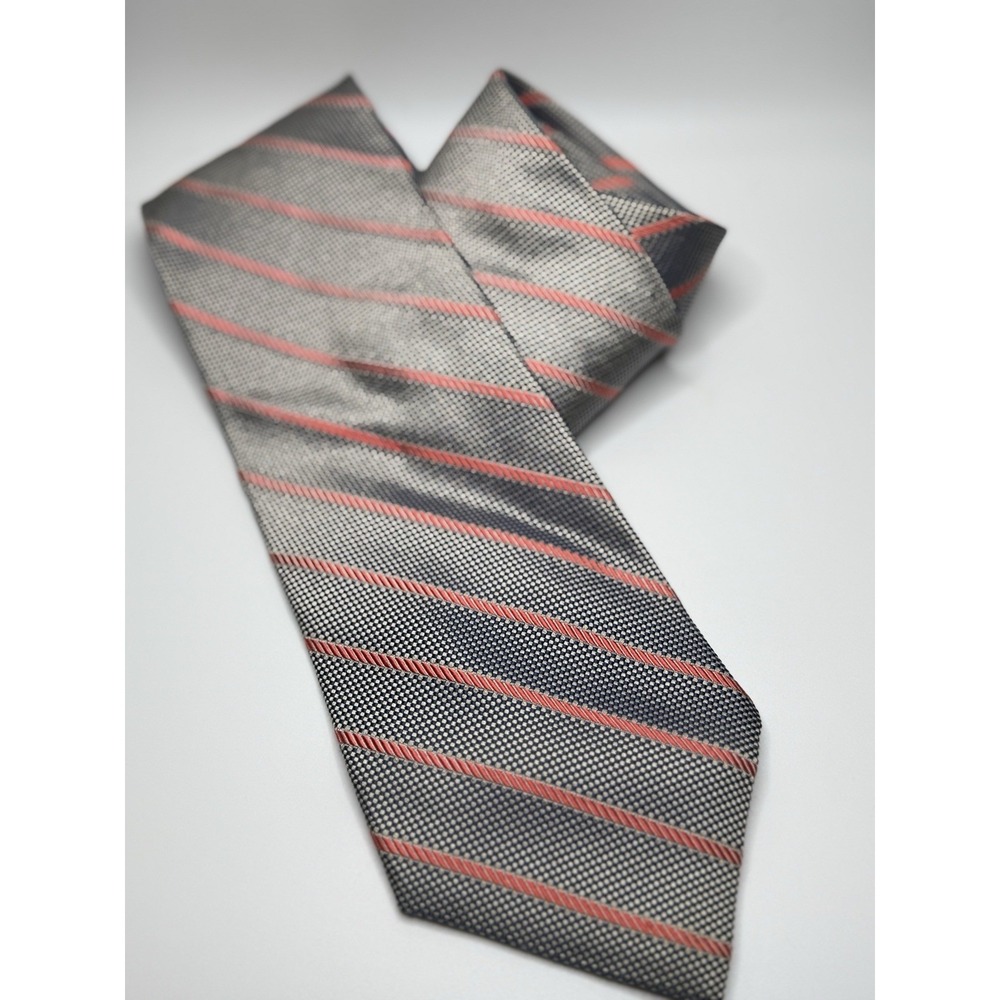 Brooks Brothers Striped‎ Men's Tie Classic Navy, Red, And White All Silk